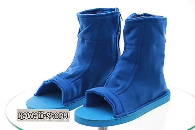 N-05 Blue Blue Ninja Shinobi Naruto Fabric Shoes Cosplay Shoes • £12.84
