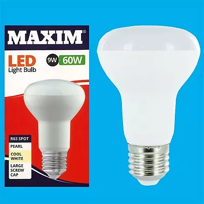 12x 9W =60W LED R63 Reflector Spotlight 4000K Cool White ES E27 Light Bulbs Lamp • £17.99