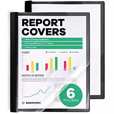 Report Covers Report Covers With 3-Prong Fasteners Clear Front Presentation • $14.04