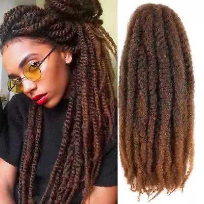 18  Marley Twist Braiding Hair Afro Kinky Curly Crochet Braids Hair Extensions • $10.11