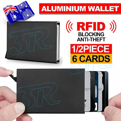 $4.65 • Buy Upto 2x RFID Blocking Aluminum Slim Wallet ID Credit Card Holder Protector Purse