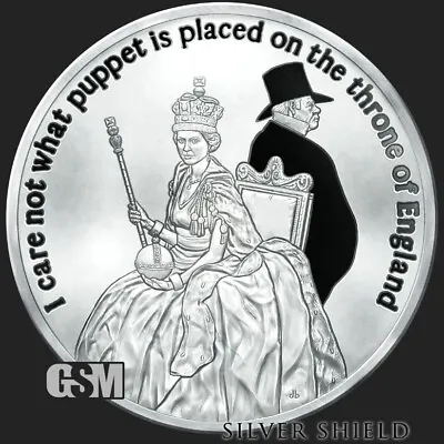 $500.36 • Buy 2022 - 5 OZ Puppet Throne Proof Silver Shield .999 Truth Telling Round IN STOCK