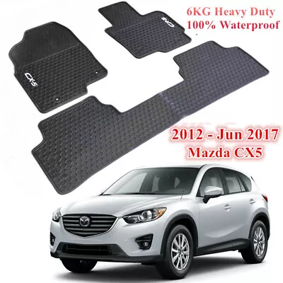 All Weather Rubber Car Floor Mats For Mazda CX5 CX-5 KE Series 2012 - Jan 2017 • $85