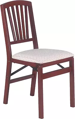 Stakmore Slat Back Folding Chair Finish Set Of 2 Cherry • $165.99