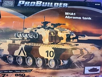  Mega Bloks Probuilder M1A1 Abrams Tank Set 9734 Building Blocks 2002 NO BOX • $39.99