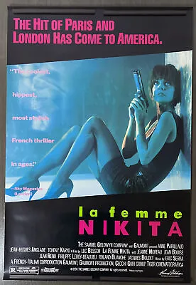 1990 LA FEMME NIKITA Original US Release Film Poster 27X40 BESSON PARILLAUD • $29.99