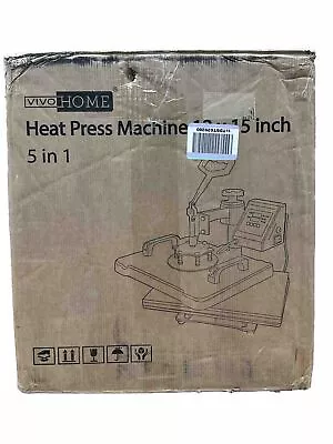 VIVOHOME 5 In 1 Multifunctional Swing Away Heat Press 15X12 Blue And Black VH766 • $127.50