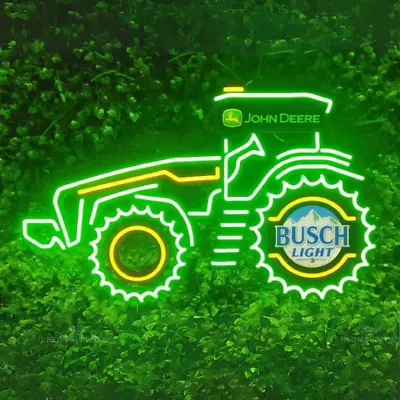 24 X15  John Deere Farm Tractor Busch Light Beer LED Neon Light Lamp Sign Dimmer • $174.99