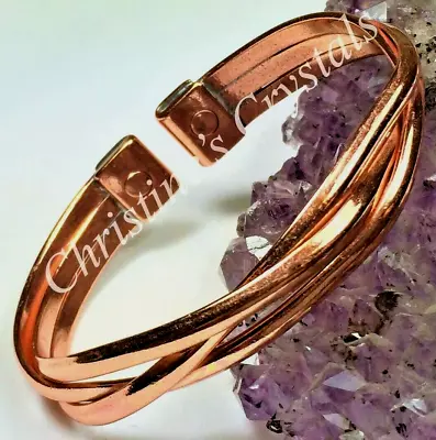 £9.25 • Buy MAGNETIC Solid Copper CROSSOVER Bracelet - Healing Arthritis Pain Relief ( MB94)