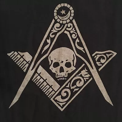 Masonic Skull Gildan Cotton T-Shirt - Freemason Square&Compass Masonry • $15