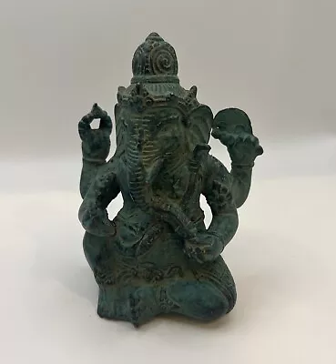 Lord Ganesha Metal Statue Figurine Hindu Good Luck Gift Elephant God Ganesh • $18