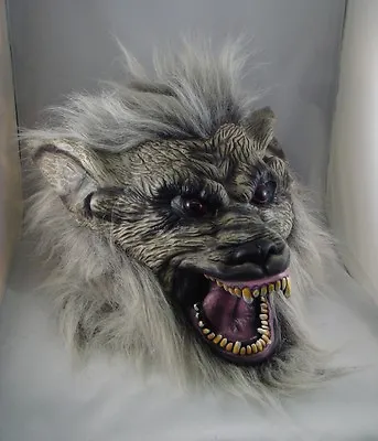 £19.99 • Buy Grey Werewolf Latex Mask, Halloween, Fancy Dress, Scary Wolf Warewolf Dog