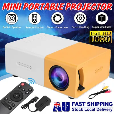 $41.95 • Buy Mini Projector LED 1080P Home Cinema Portable Pocket Projector Party Theater AU