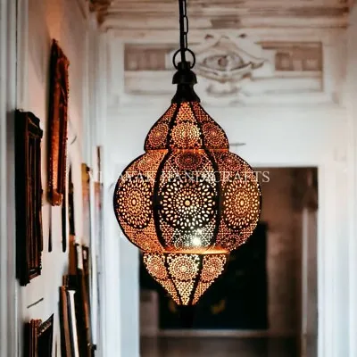 Modern Turkish Hanging Lamps Handmade Moroccan Ceiling Lights Home Lantern Gifts • $76.49