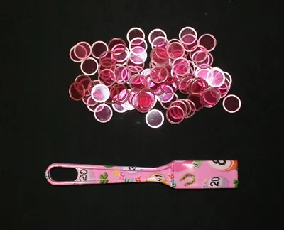 Magnetic Designer Pink Bingo Wand And 100 Chips Markers - Use On Paper Sheets  • $9.25