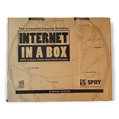 Vintage Rare 1995 -  INTERNET IN A BOX  V1.0 By SPRY - Windows (NEW In Box) • $89.99