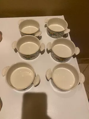 Villeroy And & Boch Basket Pattern 6 Cream Soup Cups Excellent Condition • $99.99