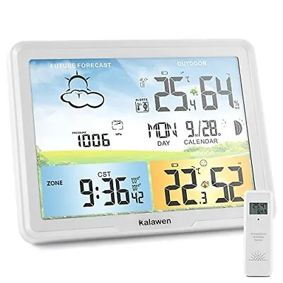 Kalawen Latest Weather Station For Home With One Wireless Outdoor Sensor • £36.54