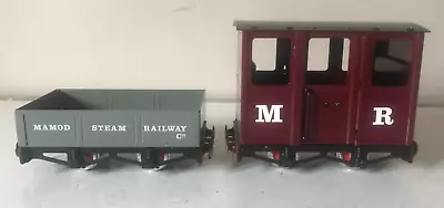 Mamod Rw1 Open Wagon + Rw5 Passenger Van Coach Wagon ~ O Gauge ~v.good Condition • £115