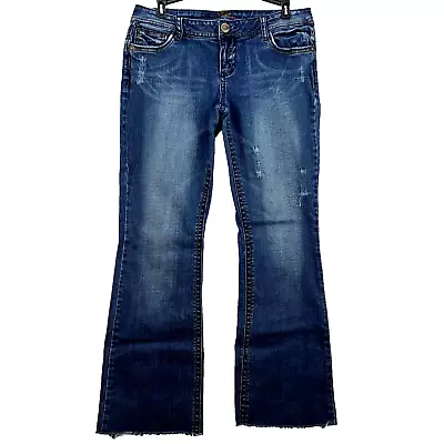 Vanity Dakota Jeans Womens W28 L31 Bootcut Medium Wash Distressed Stretch Denim  • $14.96