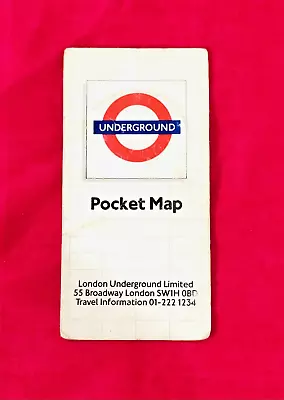 London Underground Tube Pocket Map 1985 • £6