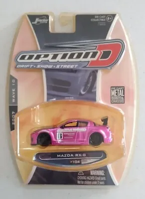 Jada 1:64 Option D Mazda RX8 #104 2007 Wave 10 RARE UNOPENED! • $100