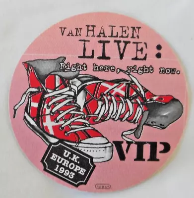 Van Halen Backstage Pass Europe 1993  Tour V.I.P. Eddie Vanhalen Shoes Rare  • $24.95