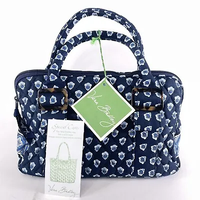Retired New With Tag Vera Bradley Nantucket Navy Toastie Double Handle Bag 2005 • $49.94