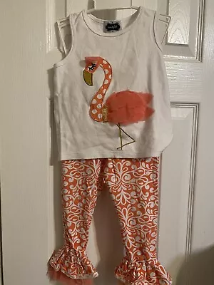 Mudpie Flamingo Outfit - Size 2T  • $20