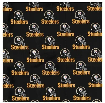 $69.99 • Buy Nfl Pittsburgh Steelers 10 Yard 100%cotton Fabric 58”wide Brand New Sealed Bolt