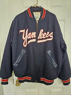 Authentic Mitchell & Ness 1951 Yankees Wool Jacket With Fur Size XL (48) *RARE* • $450
