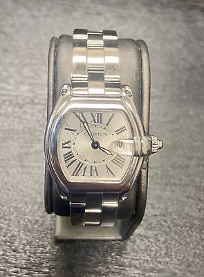 Cartier Silver Stainless Steel Roadster 2675 Women's Wristwatch 31 Mm • $309.79