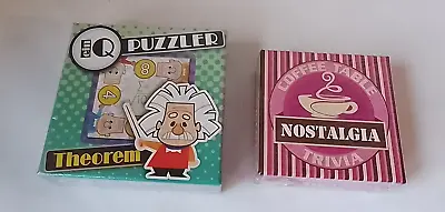 2x Quiz Games: Ein IQ Puzzler Theorem & Coffee Table Nostalgia Trivia NEW SEALED • £10.99