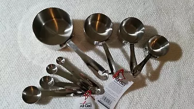 NWT) ALL CLAD Stainless Steel Measuring Spoons & Cups STANDARD 8 Piece Set  • $59.99