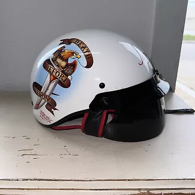 Ed Hardy Christian Audigier Shorty ½ Helmet Death Before Dishonor XL 61 -62cm • $99