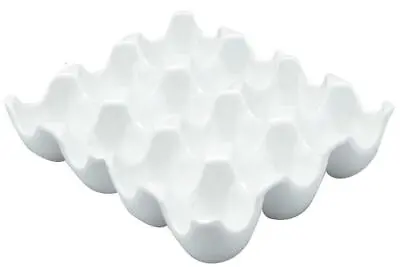 £4.99 • Buy White Porcelain Egg Holder For 12 Eggs Kitchen Storage