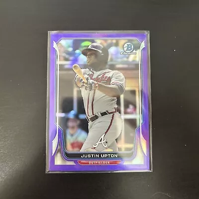 2014 Bowman Chrome Justin Upton Atlanta Braves #118 Purple Refractor 58/150 • $0.99