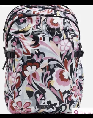 New Vera Bradley Lighten Up Essential Expandable Backpack Mod Paisley NWTReg$169 • $69.88