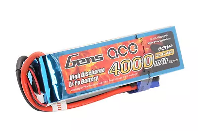 £112.89 • Buy Gens Ace LiPo 6S 22.2V 4000mAh 45C With EC5 O-G6S4000-45E5