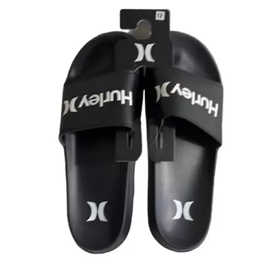 Hurley Men's Slide Sandals Size 12 Black White • $15.96