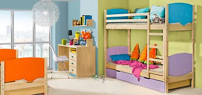 £1138.49 • Buy Children's And Youth Room New White Colour Girls Double Bed Bunk Loft Real Wood