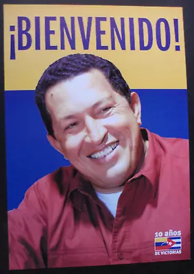 Original Cuban HUGO CHAVEZ Poster For Ex-Venezuela Leader's Visit To Havana CUBA • $149