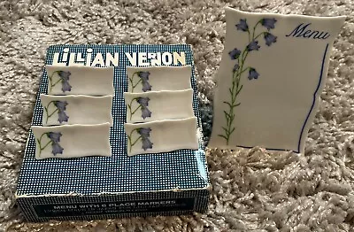 Vintage Lillian Vernon Ceramic Place Card Markers & Menu Board Japan 1985 LV9894 • $13.99