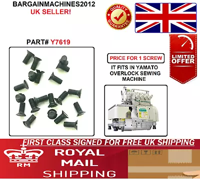 Yamato Screw Y7619 Genuine Industrial Sewing Machine Part (1 Screw) • £3.99