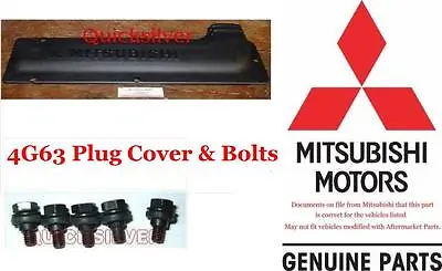 1990 91 92 93 94 Eclipse Talon Laser 4g63 Turbo Spark Plug Cover & Bolts New OEM • $56.49