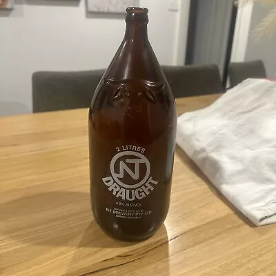 Vintage Darwin Stubby NT Draught NT Brewery Bottle 2 Litres Beer Bottle Embossed • $10