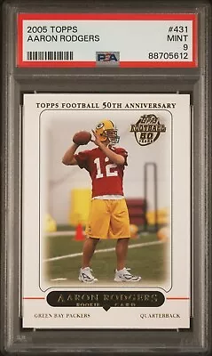 Aaron Rodgers 2005 Topps #431 Rookie Card Packers PSA 9 MT • $10