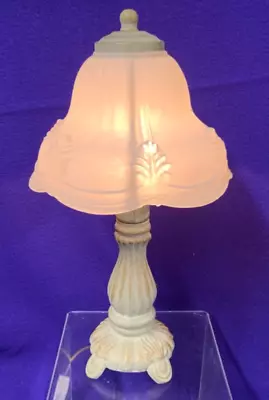 Frosted Glass Shade Metal Base Table Lamp/ Nightlight • $25.99