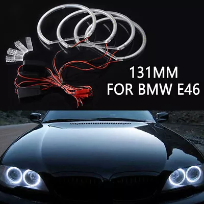 Cotton Light Halo Rings DRL LED Angel Eyes For BMW 3 5 E46/E39/E38/E36 Headlight • $24.98