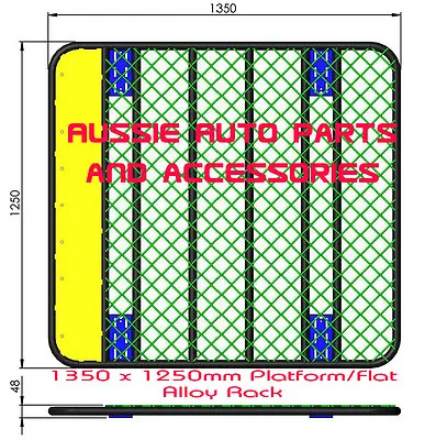  Platform Flat Alloy Rack 1350x1250mm For NISSAN NAVARA D22 Dual Cab Utility • $676.13